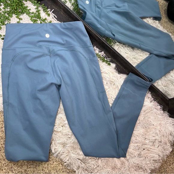 .!🌼3/$30🌼Espidoo Slate Blue Pocket Leggings Size Small - Picture 8 of 16